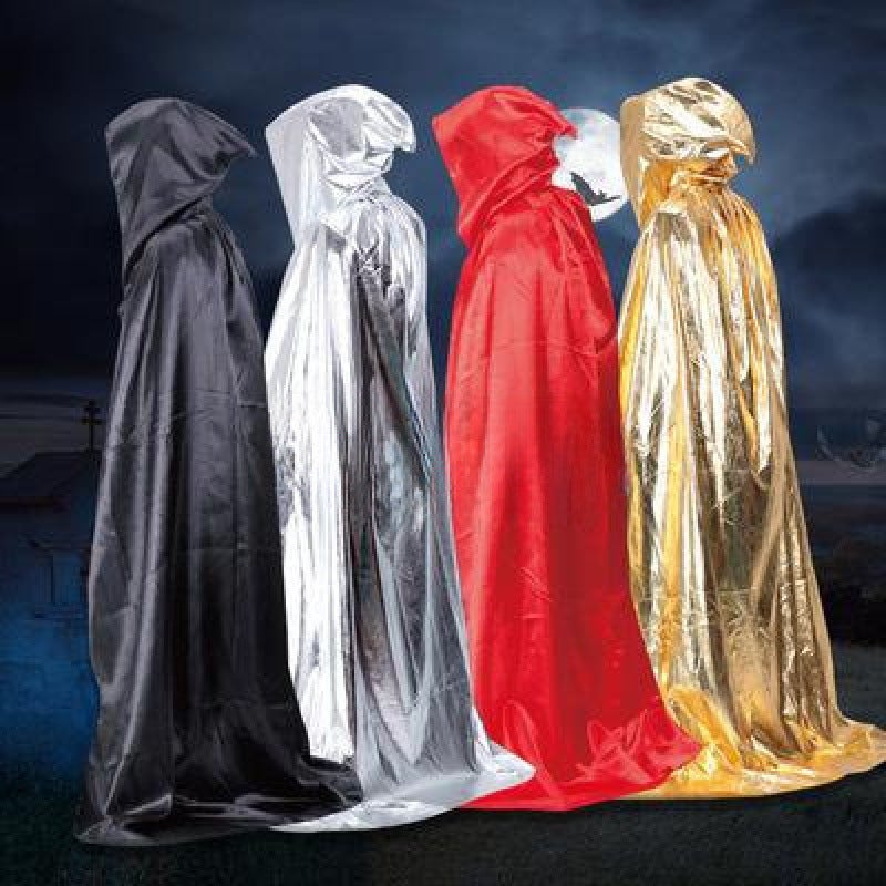 Funny And Interesting Black Grim Reaper Kidsren'S Cloak Halloween Costume Magic Vampire Wizard Adult Robe Robe - Image 2